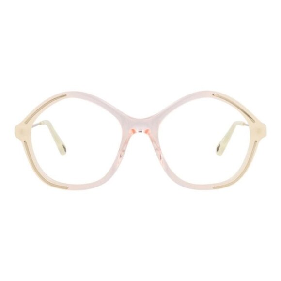 Chloé Womens Square/Rectangle Yellow Gold Transparent Fashion Designer Eyewear - Picture 1 of 4